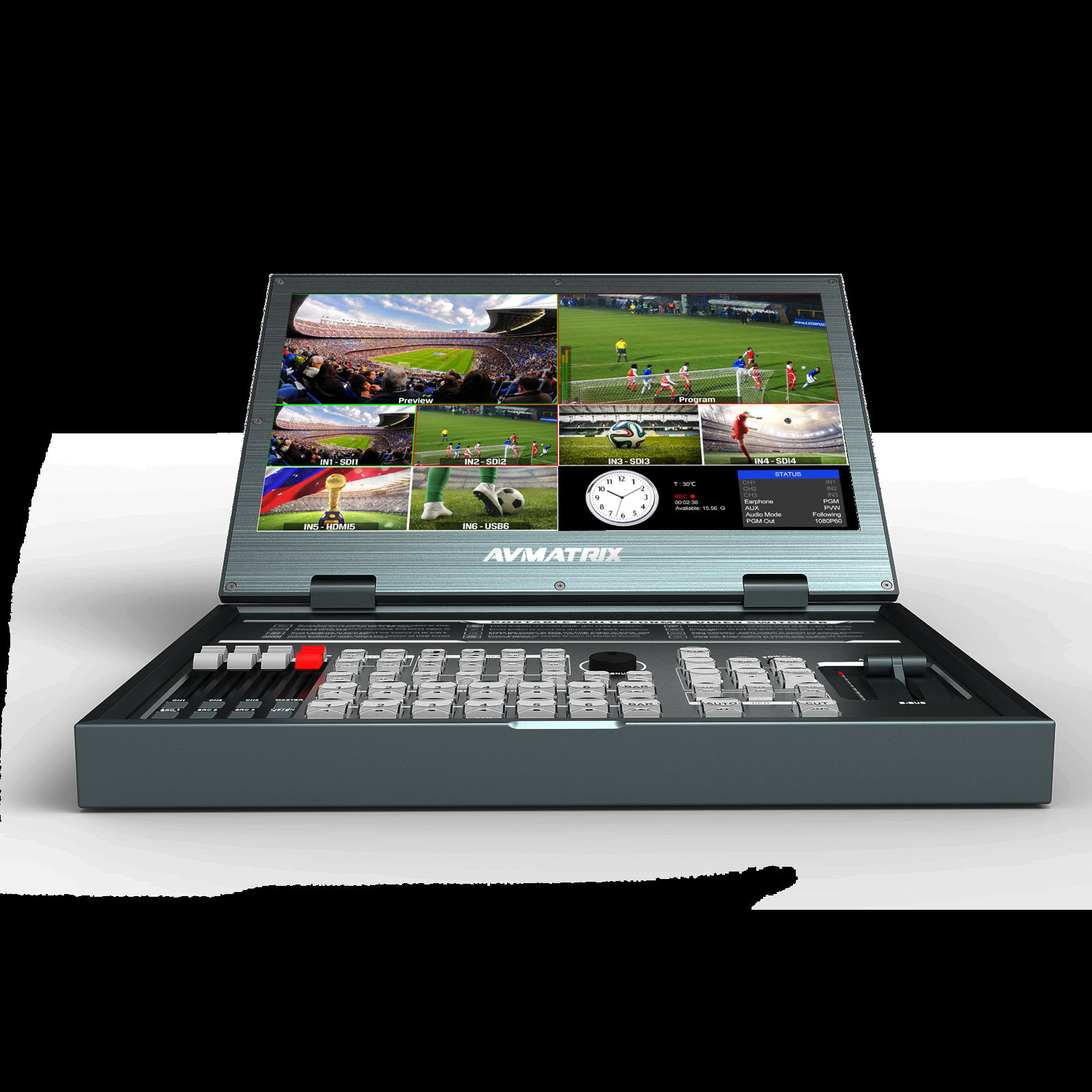 AVMATRIX Portable 6 Channel Multi-format Video Switcher 5