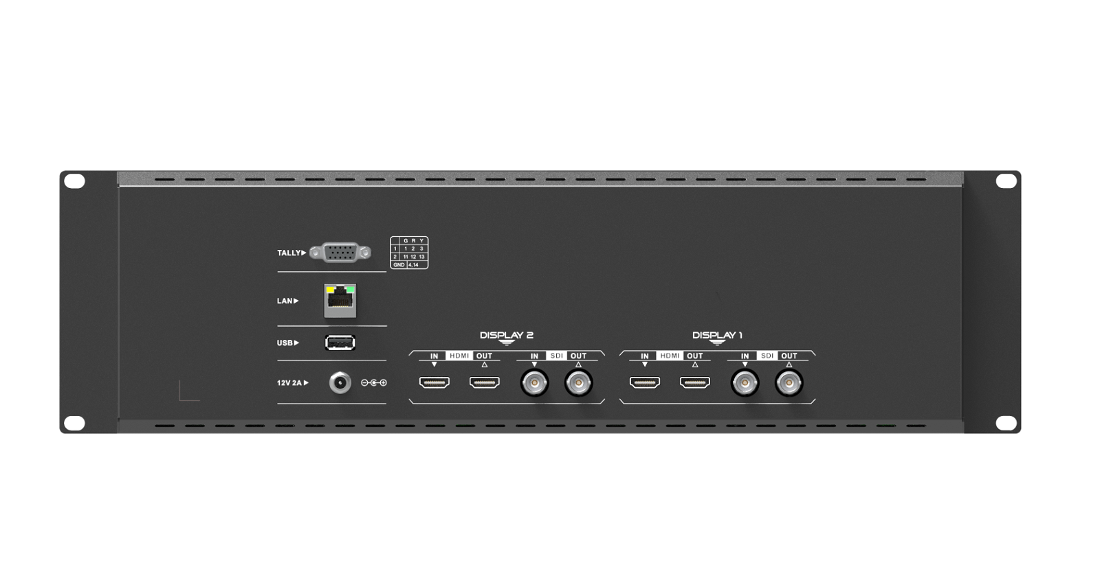 LILLIPUT Dual 7 inch 3RU rackmount monitor with 3G-SDI /HDMI 2.0 RM-7029/S 5