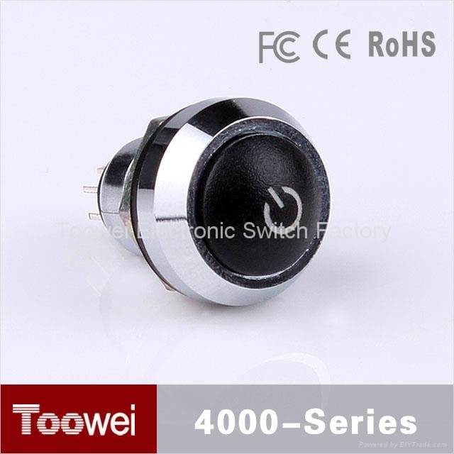  12mm latching metal push button switch with symbol  2
