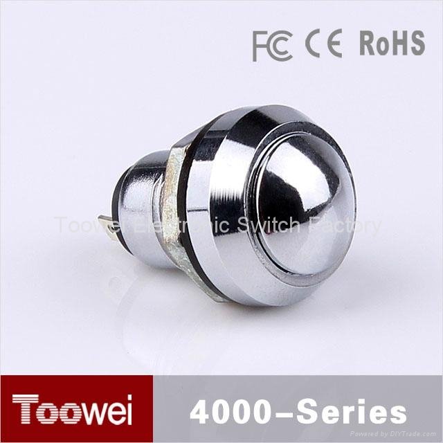  12mm latching metal push button switch with symbol  3