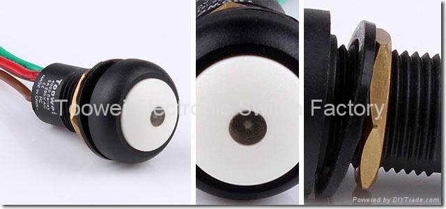 12mm lead-filled epoxy led push button switch