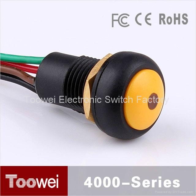 12mm lead-filled epoxy led push button switch 4