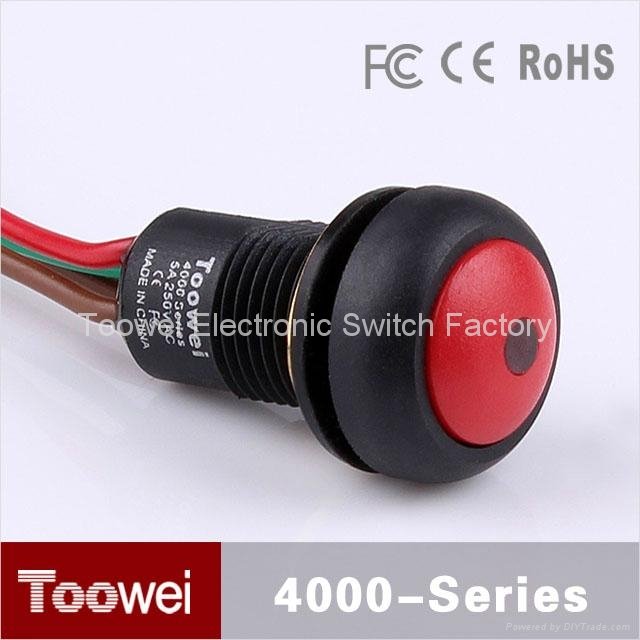 12mm lead-filled epoxy led push button switch 5