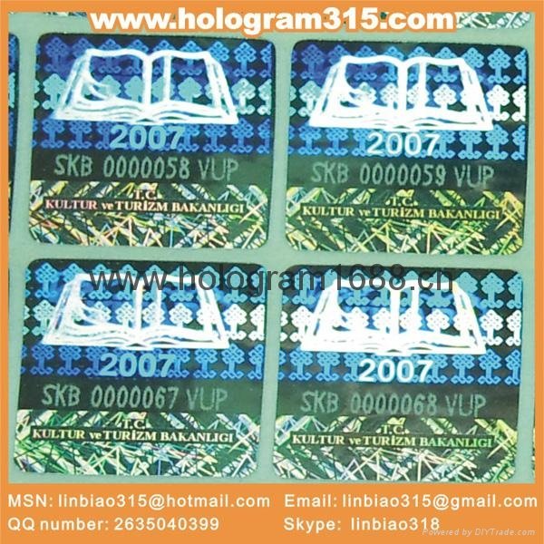 Hologram anti-counterfeit label printing 