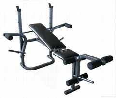 Weight bench abdominal training