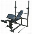 Weight bench abdominal training