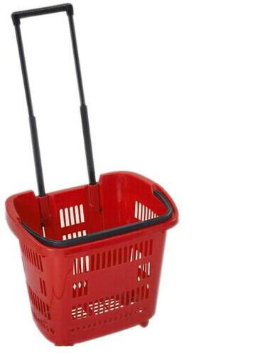 Plastic Rolling Shopping Basket  Rolling Basket 2