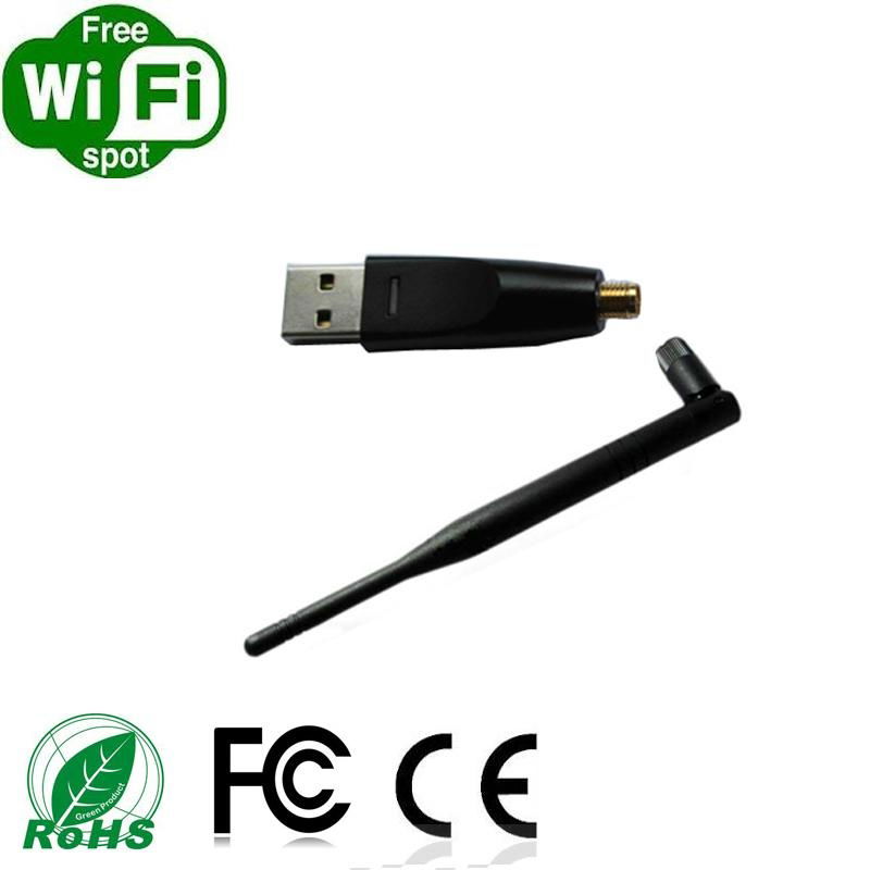 mini 150Mbps wifi USB dongle with RP-SMA antenna