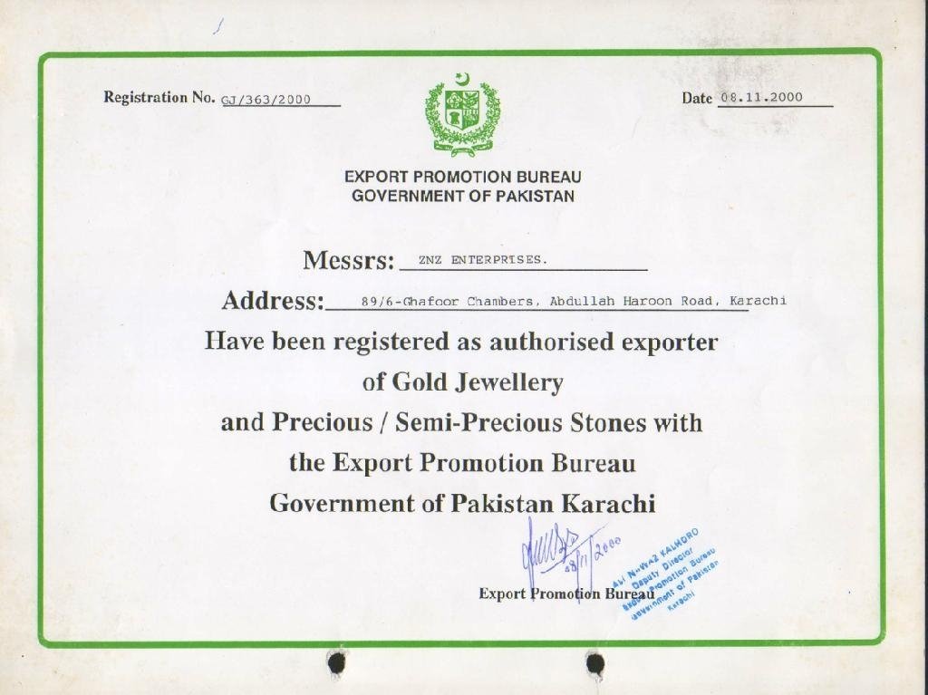 Global verification Certificate