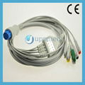 Datex one piece 5-lead ECG Cable with