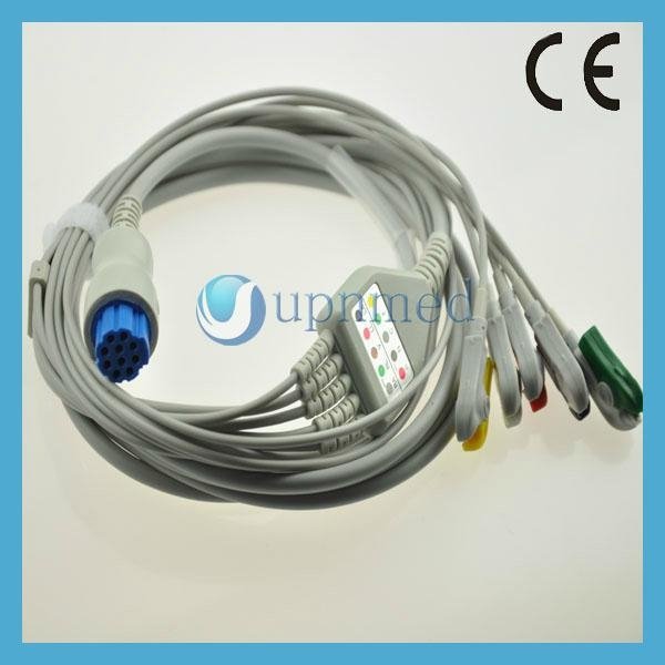 Datex one piece 5-lead ECG Cable with leadwires 3