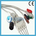 One piece 5-lead ECG Cable with leadwires 2