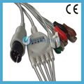 One piece 5-lead ECG Cable with leadwires 3