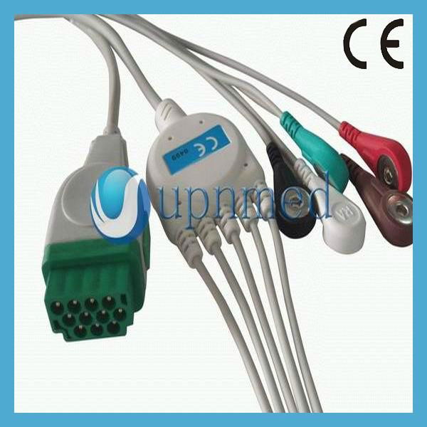 GE-Marquette  dash pro2000 5 lead ecg cable with leadwires 3