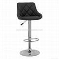 modern PU leather swivel chrome air lift hydraulic bar stool chair