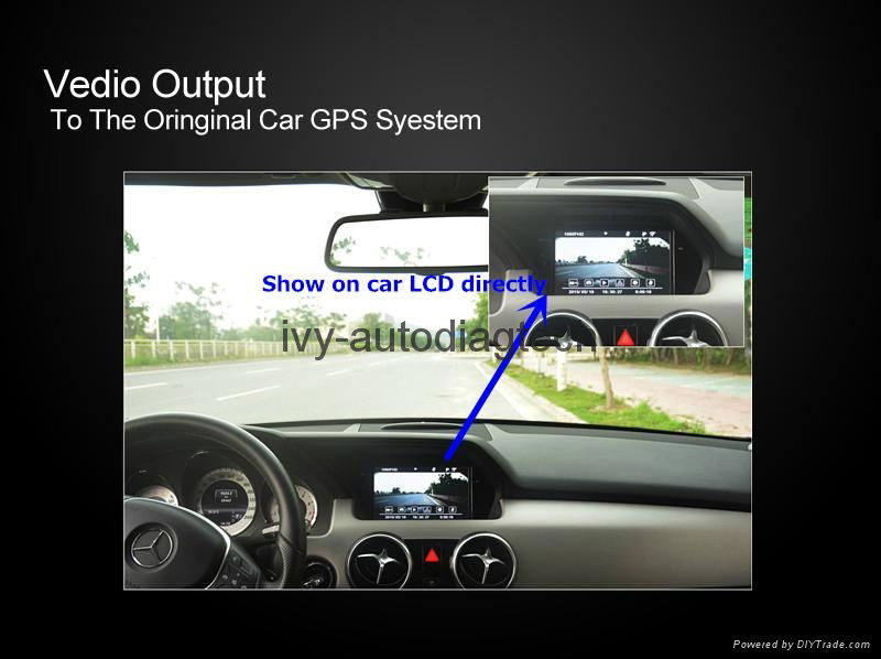 1080p mercedes benz BMW dvr with camera hidden in the frame of rearview mirror 3