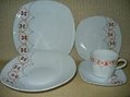 20 pcs porcelain square dinnerware set