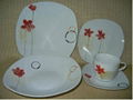 20pcs square porcelain dinner set