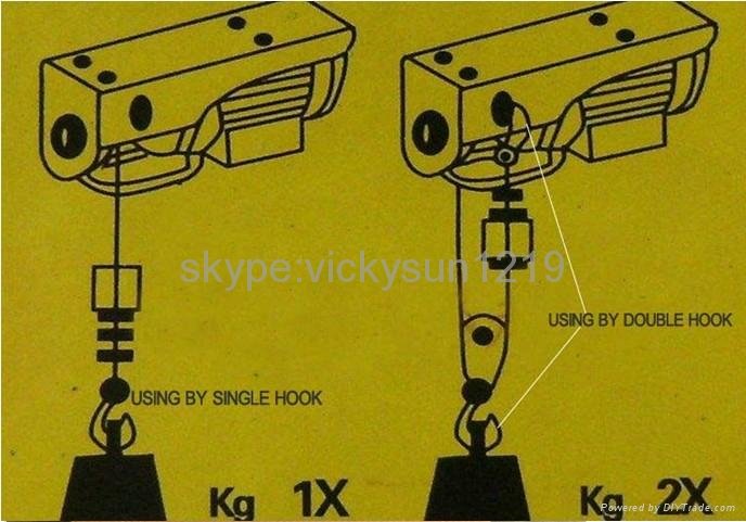 small electric cable hoist 220V 200kg 4