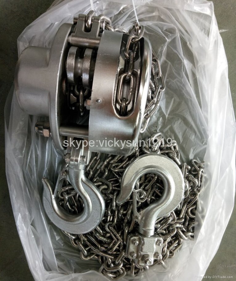 304 stainless steel manual chain hoist 1Ton 3