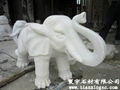汉白玉石雕大象