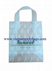 Soft loop handle plastic bags 