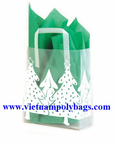 Tri-fold handle plastic bags  2