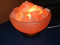 Amazing Himalyan Crystal Salt Bowl with salt chunks 1