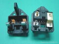 bridge for AC powercord,UK plug insert,BS plug insert