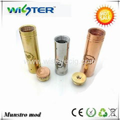 ss,brass,copper munstro mod,mustro mechanical mod clone