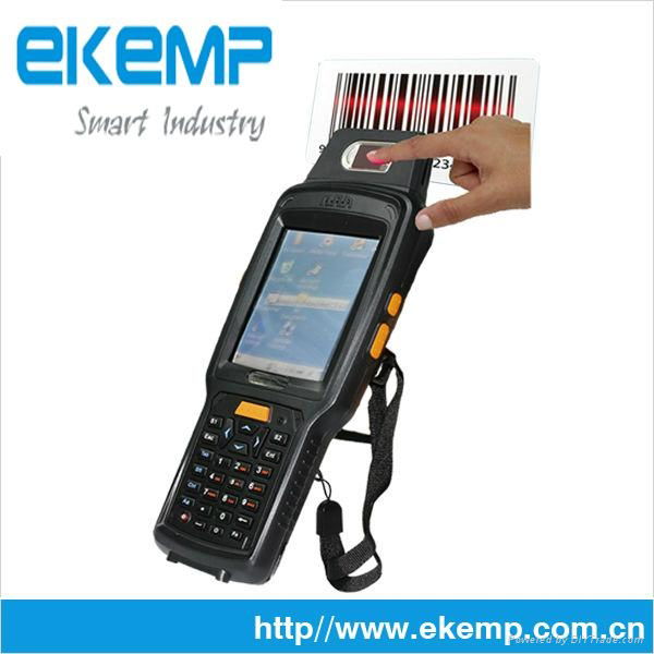 EKEMP Win CE Industrial Fingerprint Handheld PDA with 2D Barcode Scan 4