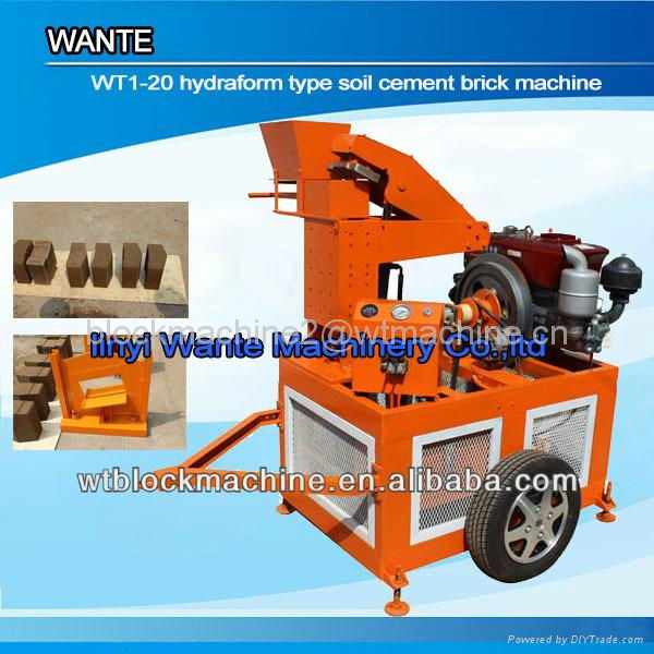 WT1-20 hydraform ibterlocking brick machine 5