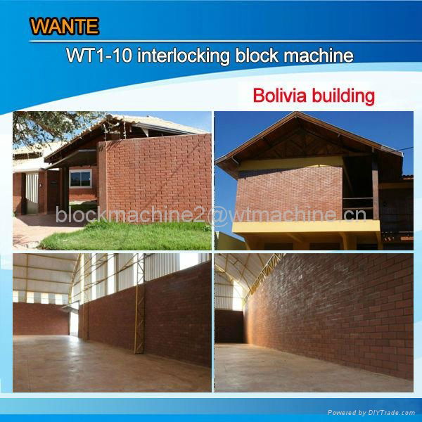 WT1-10 interlocking clay block machine production line 5