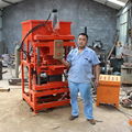 Two blocks Wt1-10 newest retaining wall clay brick making machine indian price m 2