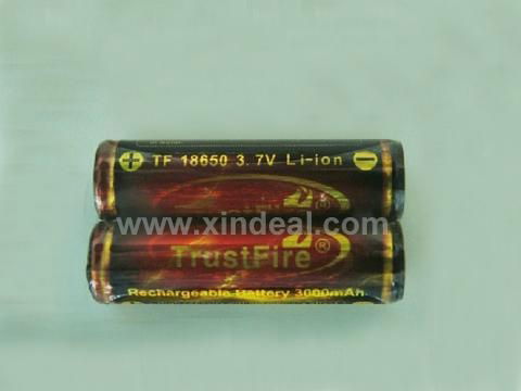 TrustFire TF18650 3.7V 3000mAh Protected Li-ion Battery 2-Pack 2