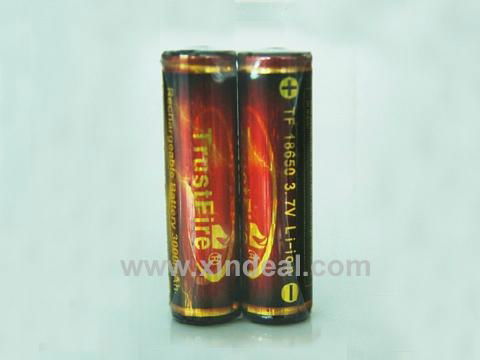 TrustFire TF18650 3.7V 3000mAh Protected Li-ion Battery 2-Pack 3