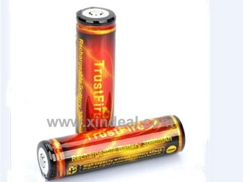 TrustFire TF18650 3.7V 3000mAh Protected Li-ion Battery 2-Pack 4