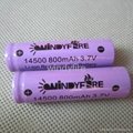 WindyFire 14500 800mah 3.7v rechargeable battery button top 2