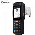 2D barcode scanner gps android handheld pda with 58mm thermal printer