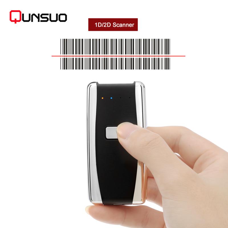 1D 2D handheld Wireless IOS Android mini mobile Bluetooth barcode scanner