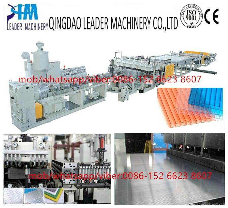 PC/PP hollow sheet extrusion machine 