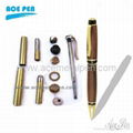 Cigar Pen Kits in Gold+Black Chrome