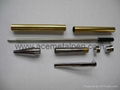 7mm SLIMLINE Woodworking Ball Point Pen Kit in 24kt gold