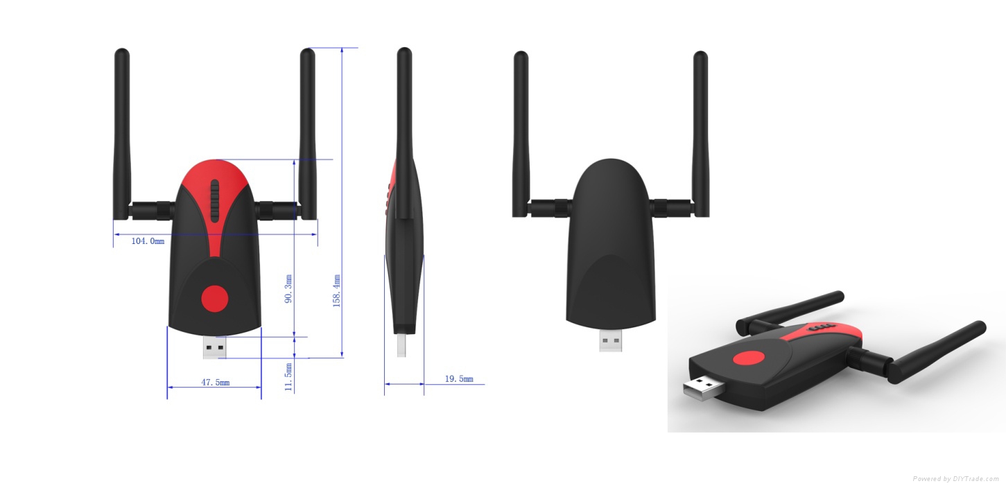 USB接口wifi信号扩大器中继器 4