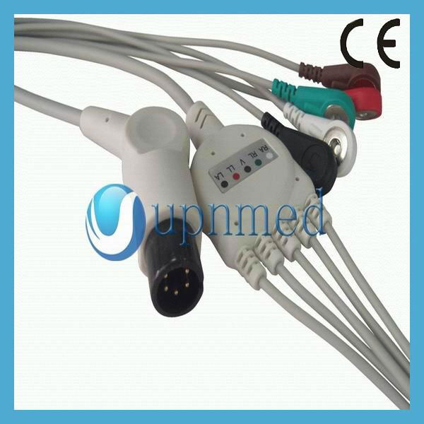 3 lead /5 lead ECG Cable with leadwires - upnmed (China Trading Company ...