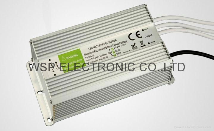 200W Waterproof LED Power Supply