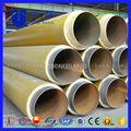 large diameter pe jacket pre insulated pipe with pu foamed insulated steel pipe 3