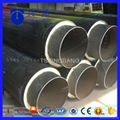 large diameter pe jacket pre insulated pipe with pu foamed insulated steel pipe 1