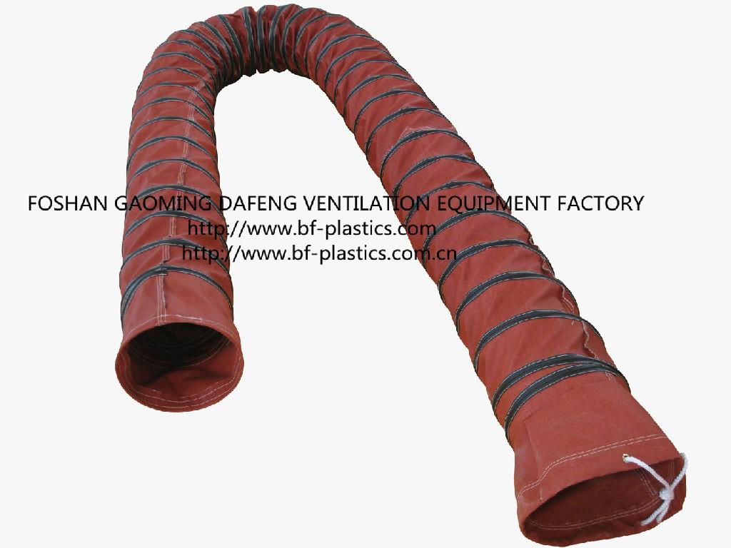 Fiber glass heat resistant spiral flexible duct 