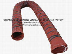 Fiber glass heat resistant spiral flexible duct 